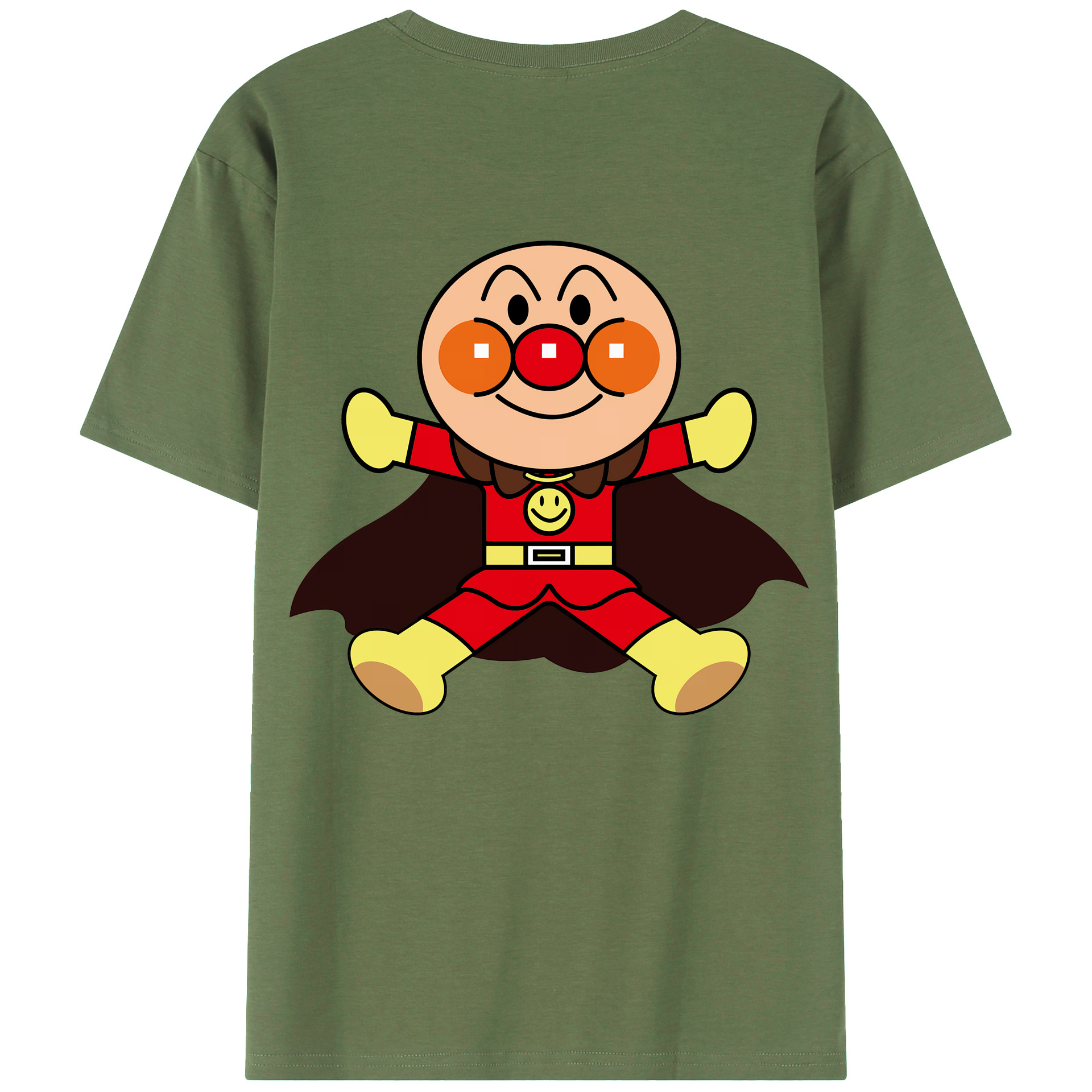 （画像用） アンパンマン Anpanman 綿100％ メンズ半袖Tシャツ（バックプリント） 通気性